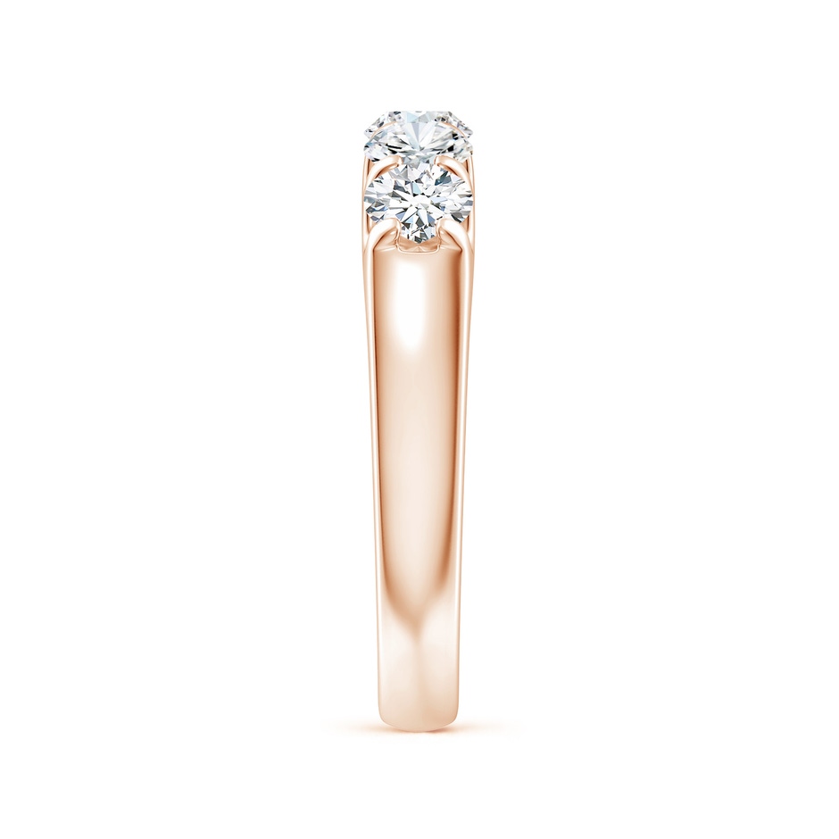 4.2mm GVS2 Shared Prong Set Half Eternity Diamond Wedding Band in Rose Gold side 299