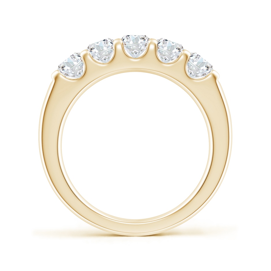 4.2mm GVS2 Shared Prong Set Half Eternity Diamond Wedding Band in Yellow Gold side 199