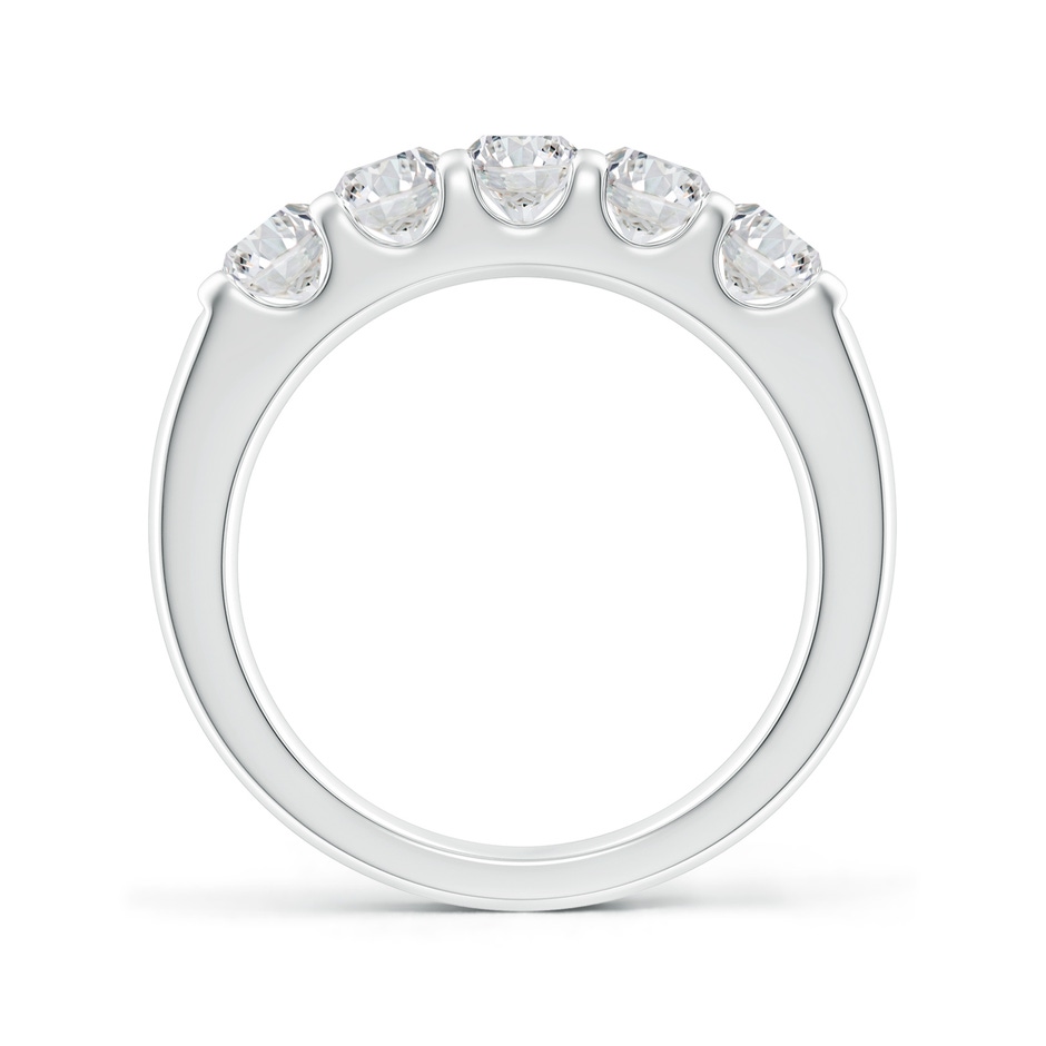 4.2mm HSI2 Shared Prong Set Half Eternity Diamond Wedding Band in P950 Platinum side 199