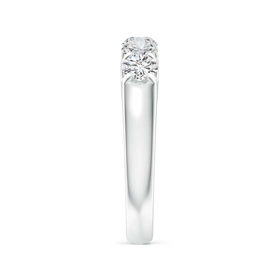 4.2mm HSI2 Shared Prong Set Half Eternity Diamond Wedding Band in P950 Platinum side 299