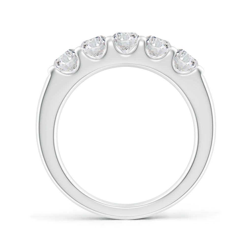 4.2mm HSI2 Shared Prong Set Half Eternity Diamond Wedding Band in White Gold - side 199