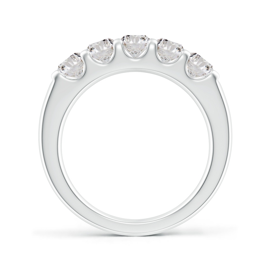 4.2mm IJI1I2 Shared Prong Set Half Eternity Diamond Wedding Band in White Gold side 199