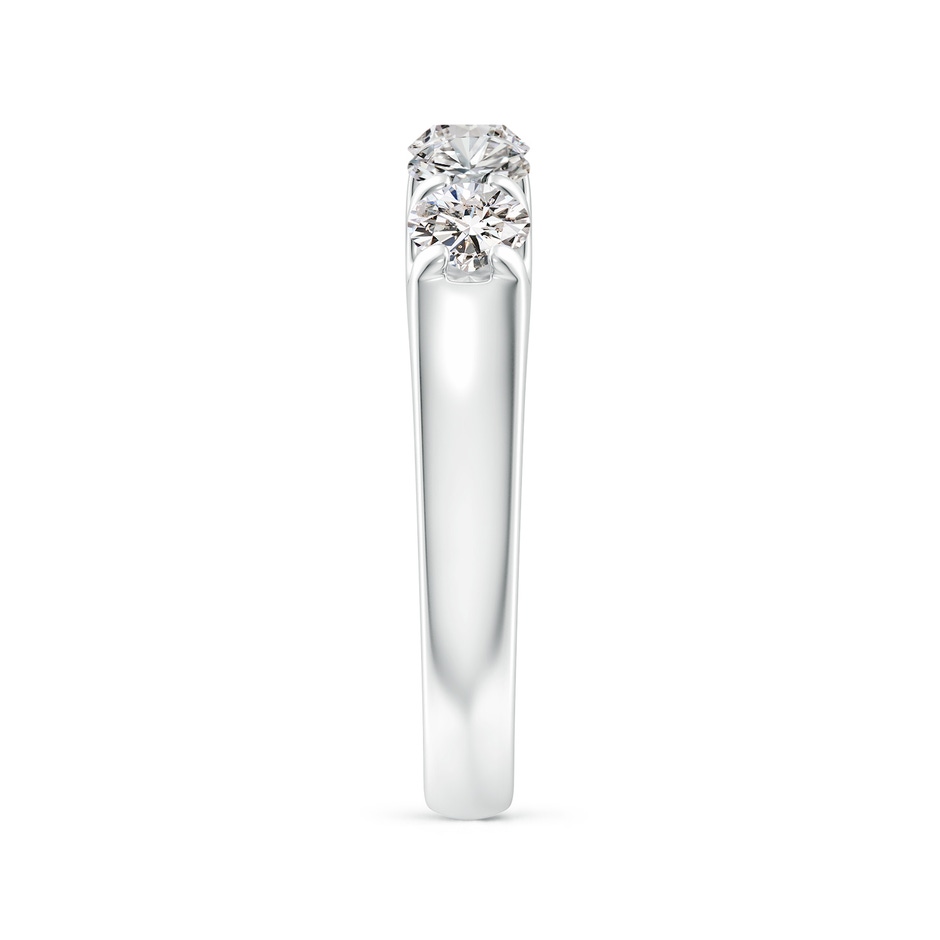 4.2mm IJI1I2 Shared Prong Set Half Eternity Diamond Wedding Band in White Gold side 299