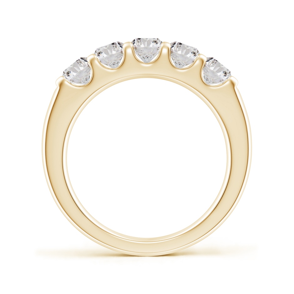 4.2mm IJI1I2 Shared Prong Set Half Eternity Diamond Wedding Band in Yellow Gold side 199