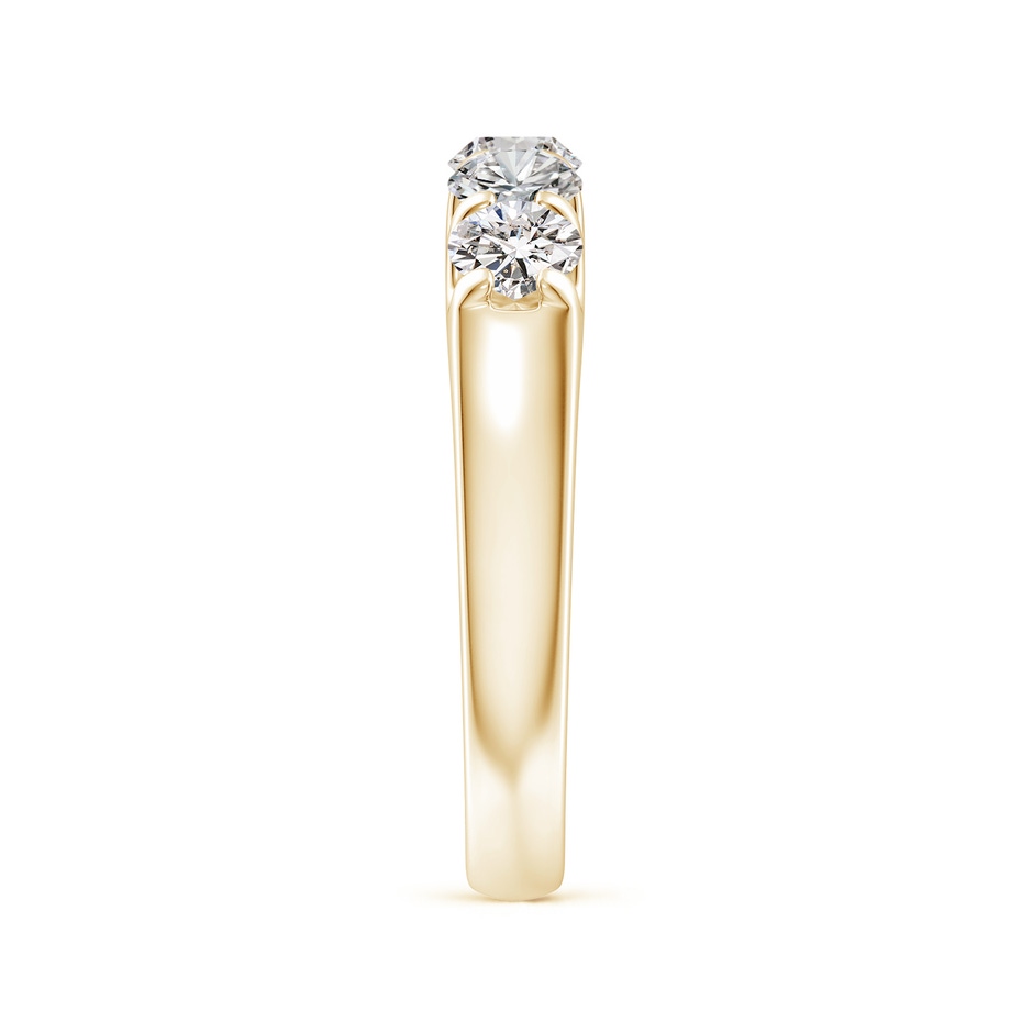 4.2mm IJI1I2 Shared Prong Set Half Eternity Diamond Wedding Band in Yellow Gold side 299