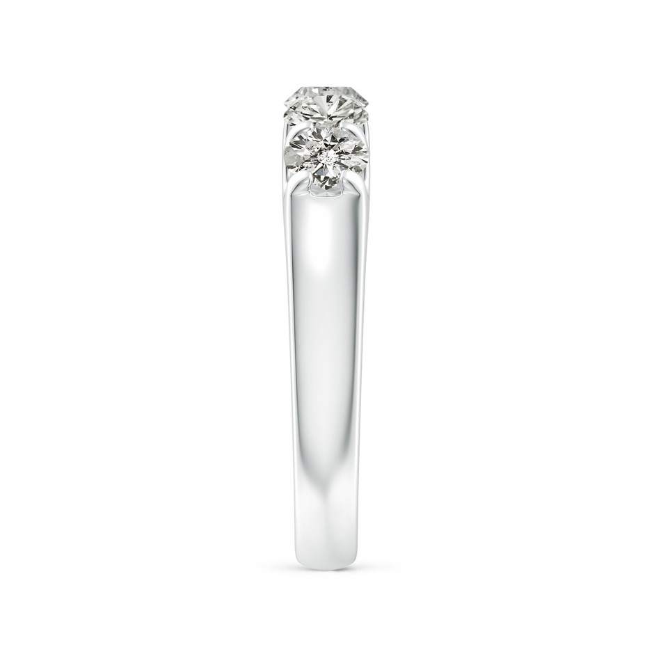 4.2mm KI3 Shared Prong Set Half Eternity Diamond Wedding Band in P950 Platinum side 299