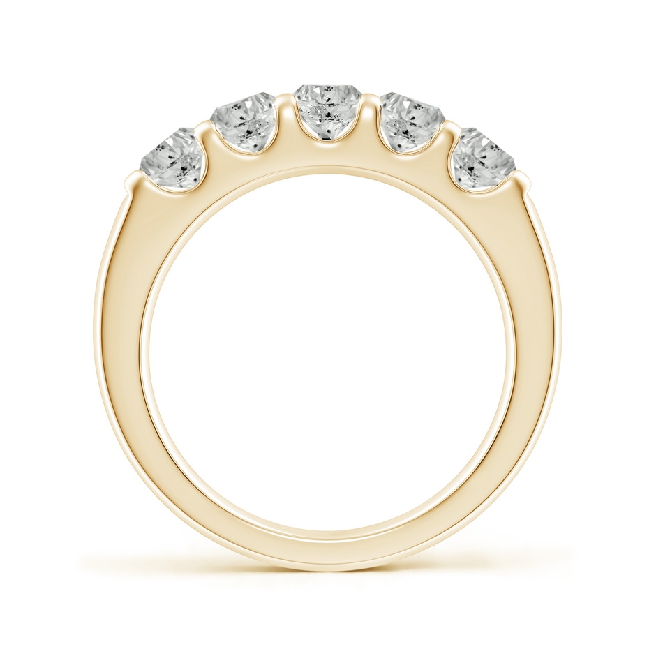 4.2mm KI3 Shared Prong Set Half Eternity Diamond Wedding Band in Yellow Gold side 199