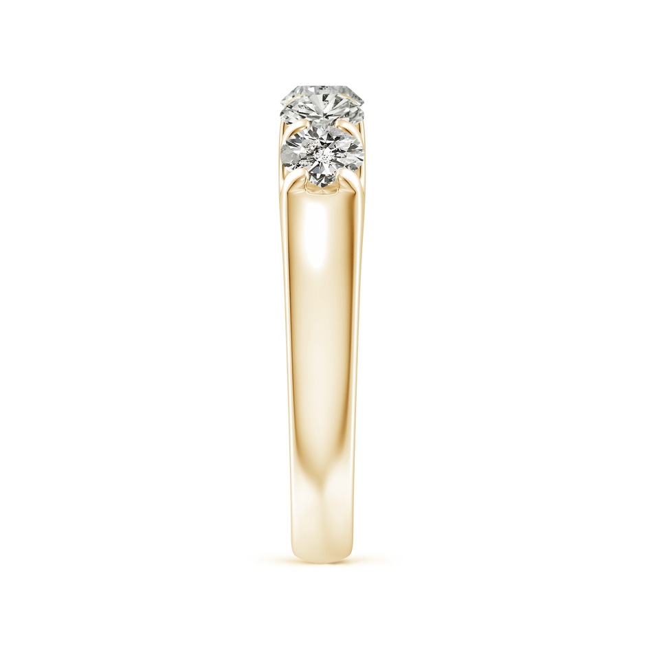 4.2mm KI3 Shared Prong Set Half Eternity Diamond Wedding Band in Yellow Gold side 299