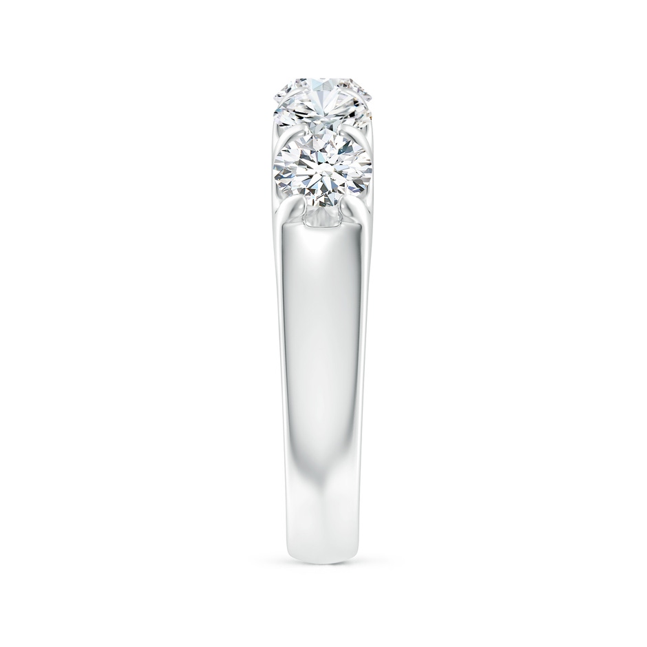 4.8mm GVS2 Shared Prong Set Half Eternity Diamond Wedding Band in P950 Platinum side 299