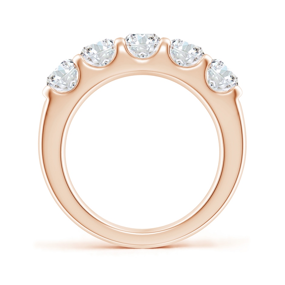 4.8mm GVS2 Shared Prong Set Half Eternity Diamond Wedding Band in Rose Gold side 199
