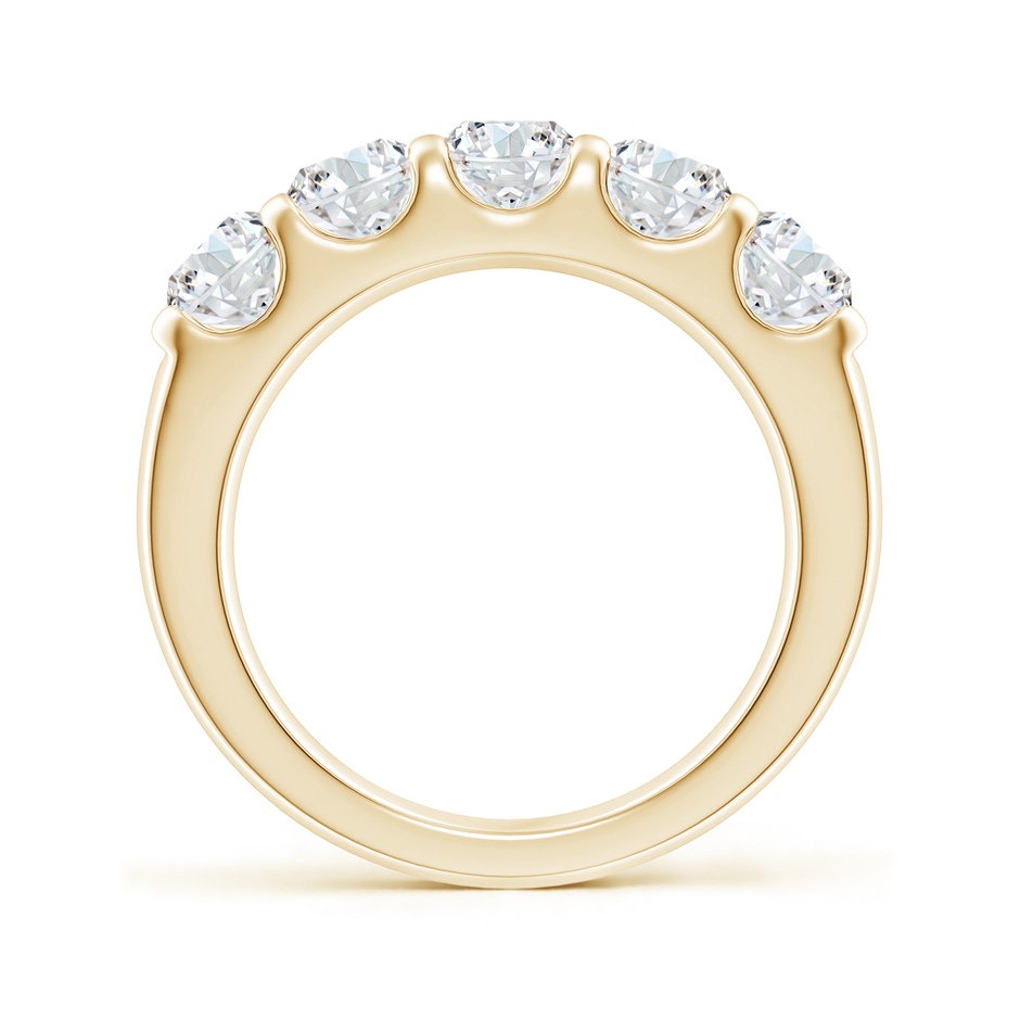 4.8mm GVS2 Shared Prong Set Half Eternity Diamond Wedding Band in Yellow Gold side 199