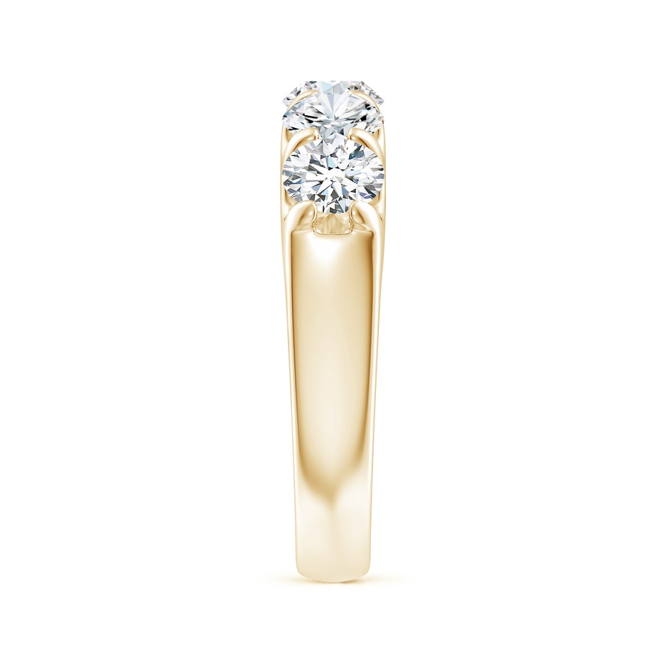 4.8mm GVS2 Shared Prong Set Half Eternity Diamond Wedding Band in Yellow Gold side 299
