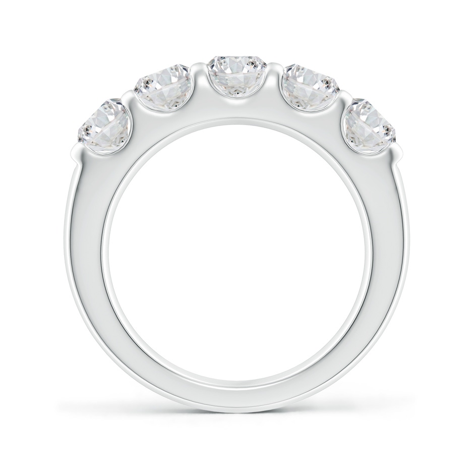 4.8mm HSI2 Shared Prong Set Half Eternity Diamond Wedding Band in P950 Platinum side 199