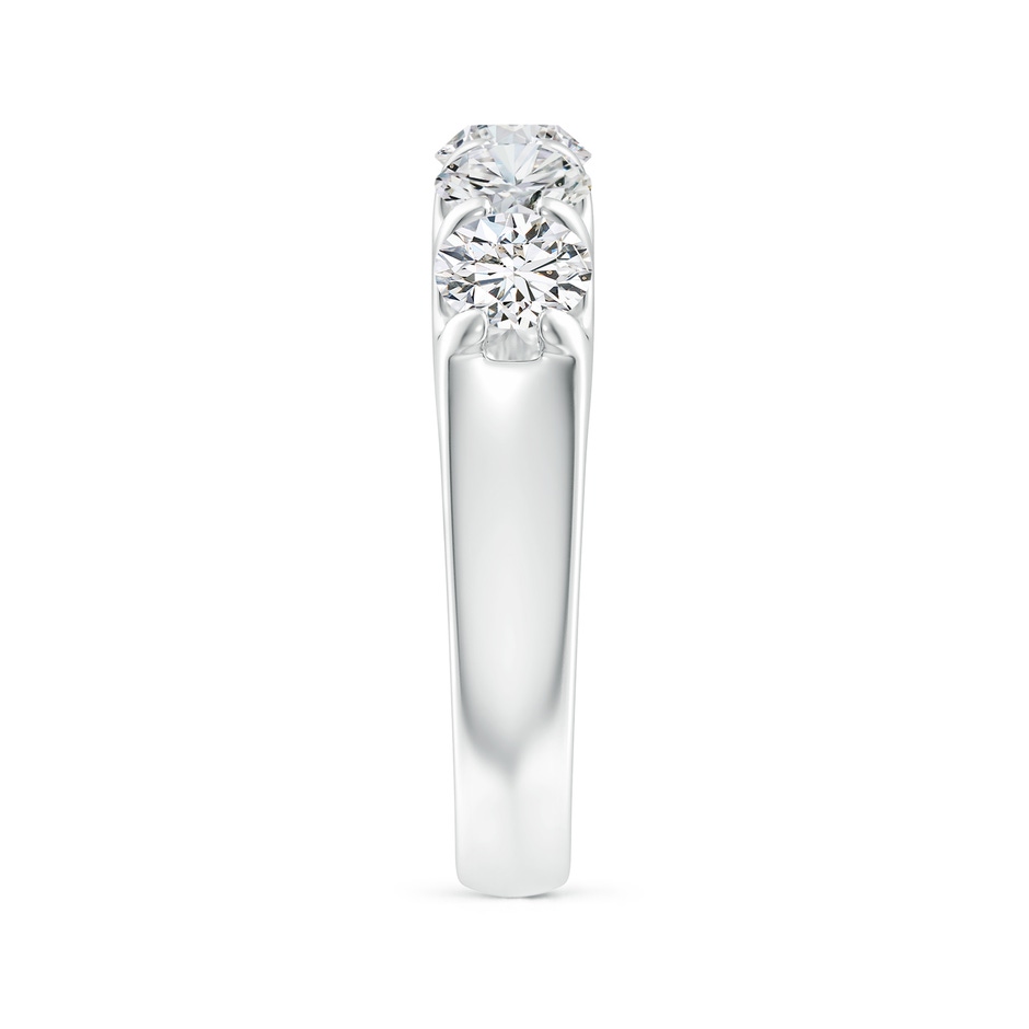 4.8mm HSI2 Shared Prong Set Half Eternity Diamond Wedding Band in P950 Platinum side 299