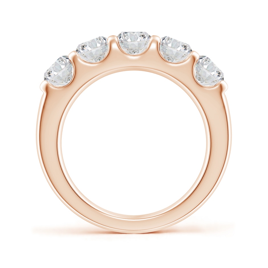 4.8mm HSI2 Shared Prong Set Half Eternity Diamond Wedding Band in Rose Gold side 199