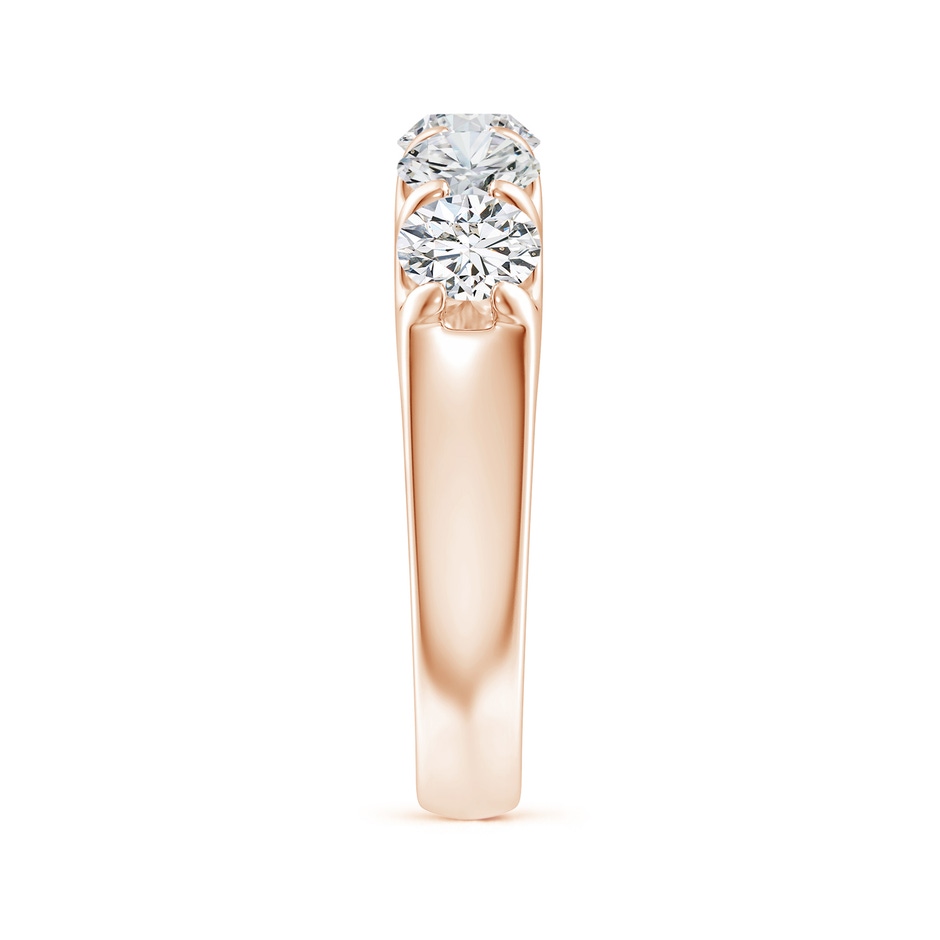 4.8mm HSI2 Shared Prong Set Half Eternity Diamond Wedding Band in Rose Gold side 299