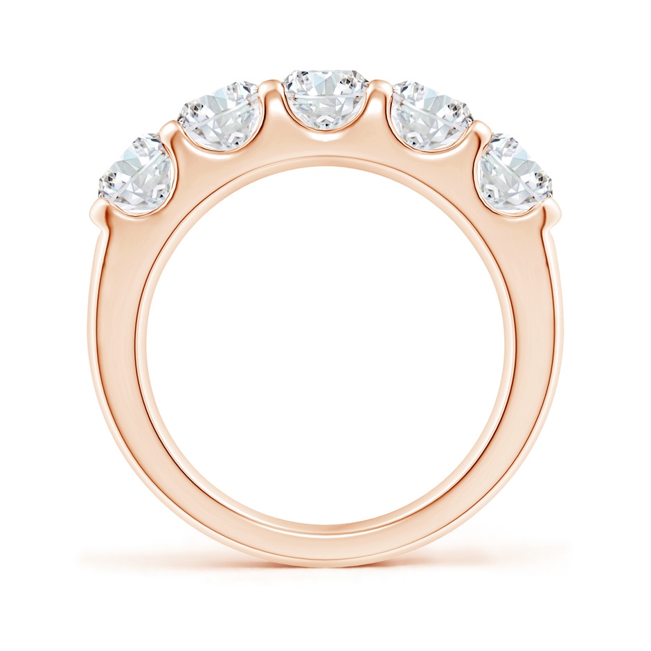 5.1mm GVS2 Shared Prong Set Half Eternity Diamond Wedding Band in Rose Gold side 199