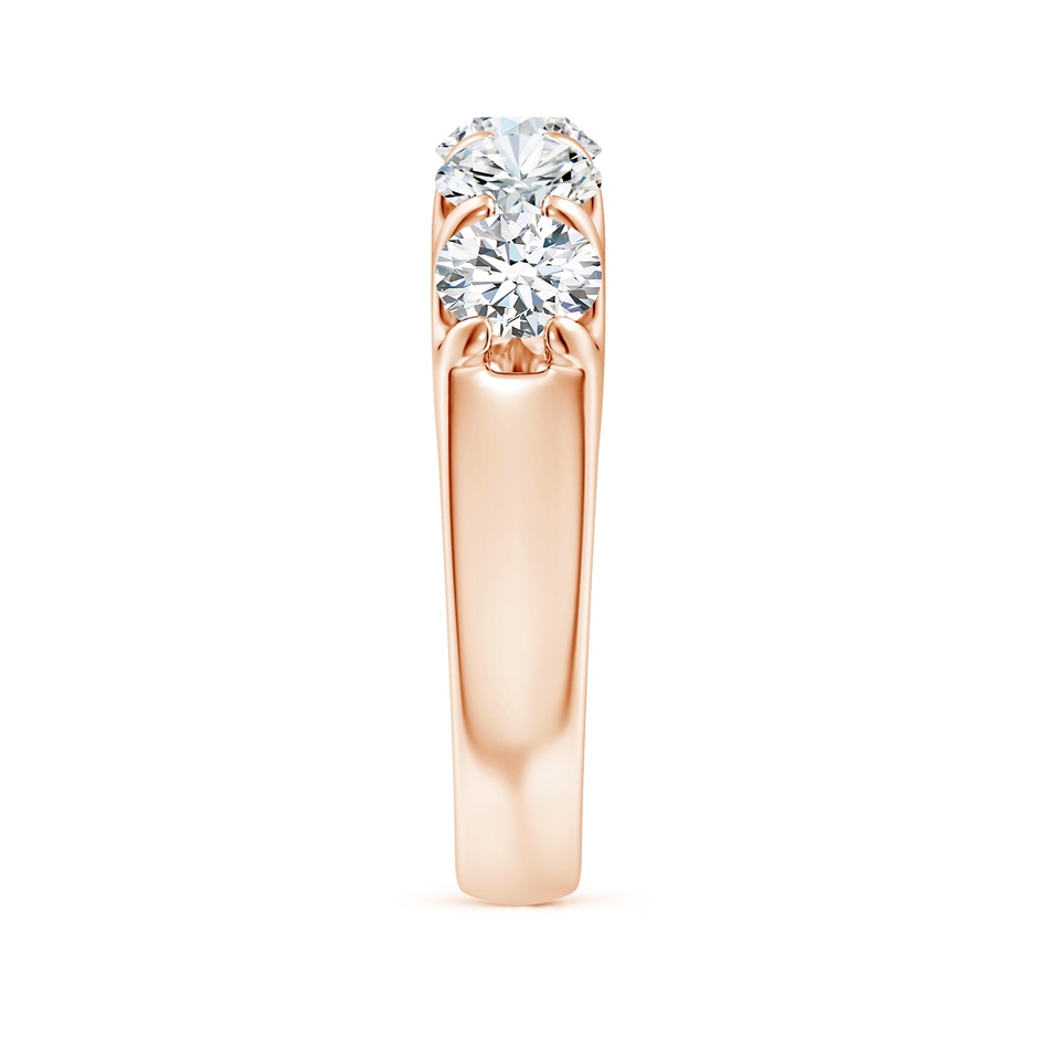 5.1mm GVS2 Shared Prong Set Half Eternity Diamond Wedding Band in Rose Gold side 299