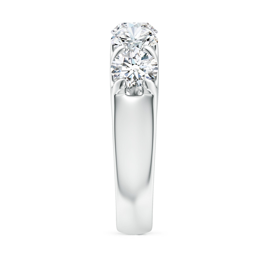 5.4mm GVS2 Shared Prong Set Half Eternity Diamond Wedding Band in P950 Platinum side 299