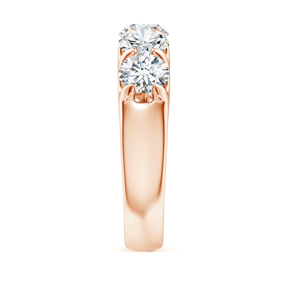 5.4mm GVS2 Shared Prong Set Half Eternity Diamond Wedding Band in Rose Gold side 299