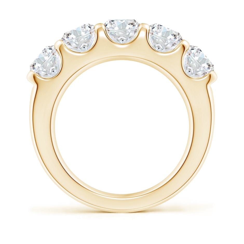 5.4mm GVS2 Shared Prong Set Half Eternity Diamond Wedding Band in Yellow Gold side 199