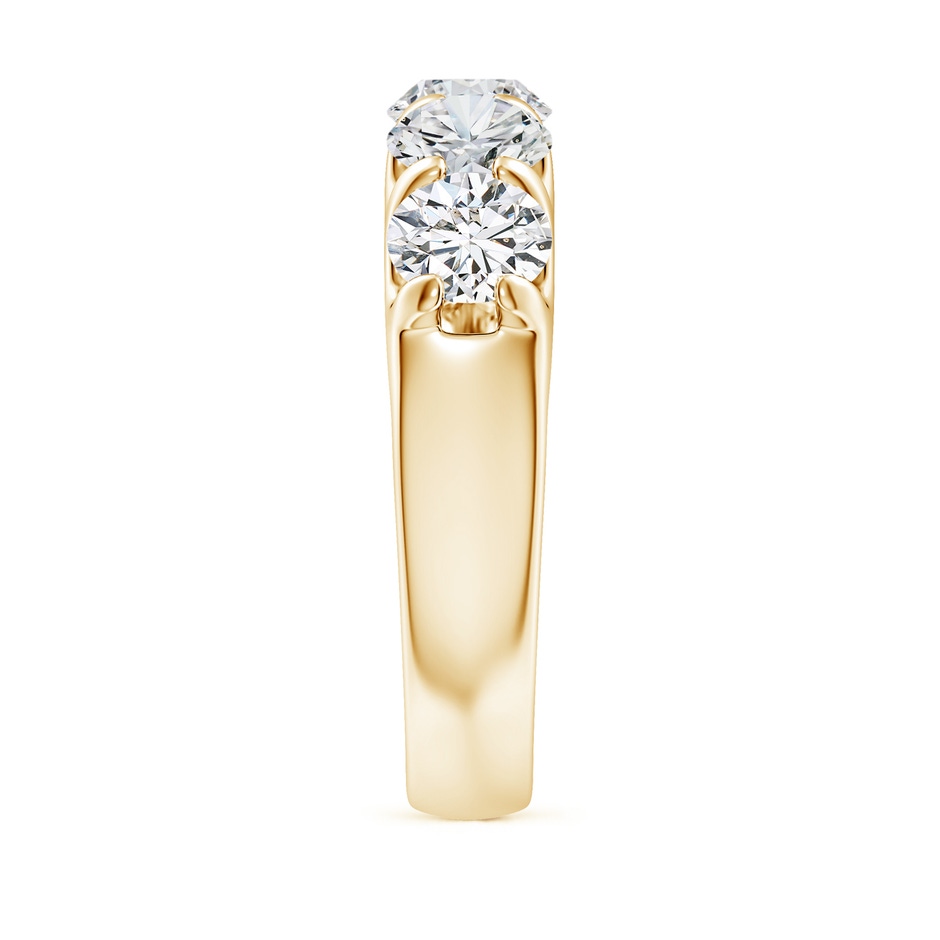 5.4mm HSI2 Shared Prong Set Half Eternity Diamond Wedding Band in Yellow Gold side 299