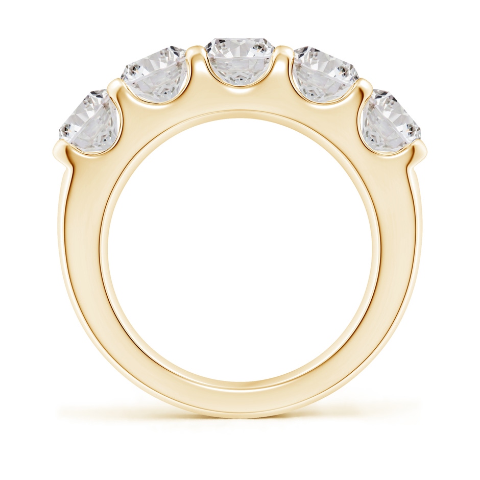 5.4mm IJI1I2 Shared Prong Set Half Eternity Diamond Wedding Band in Yellow Gold side 199