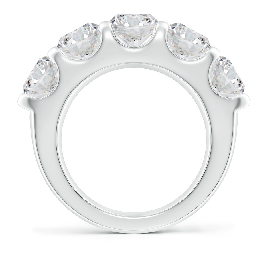 6.4mm HSI2 Shared Prong Set Half Eternity Diamond Wedding Band in P950 Platinum side 199