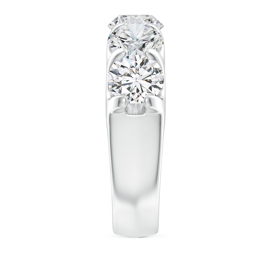 6.4mm HSI2 Shared Prong Set Half Eternity Diamond Wedding Band in P950 Platinum side 299