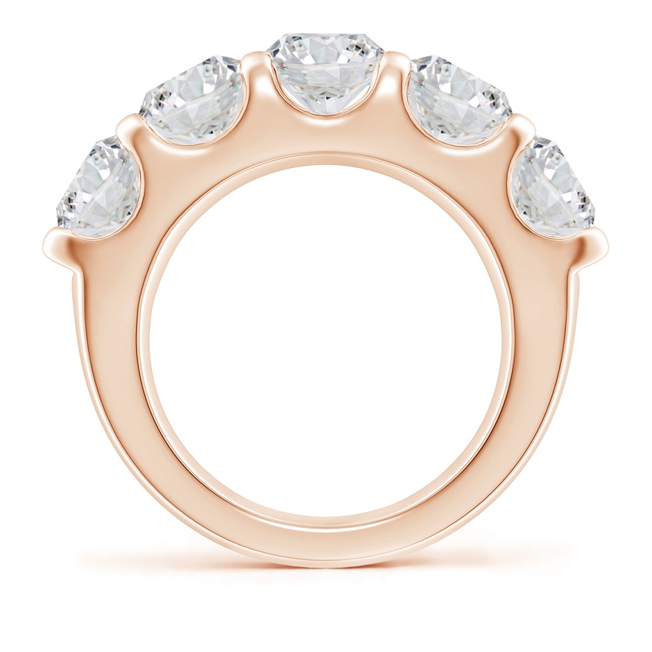 6.4mm HSI2 Shared Prong Set Half Eternity Diamond Wedding Band in Rose Gold side 199