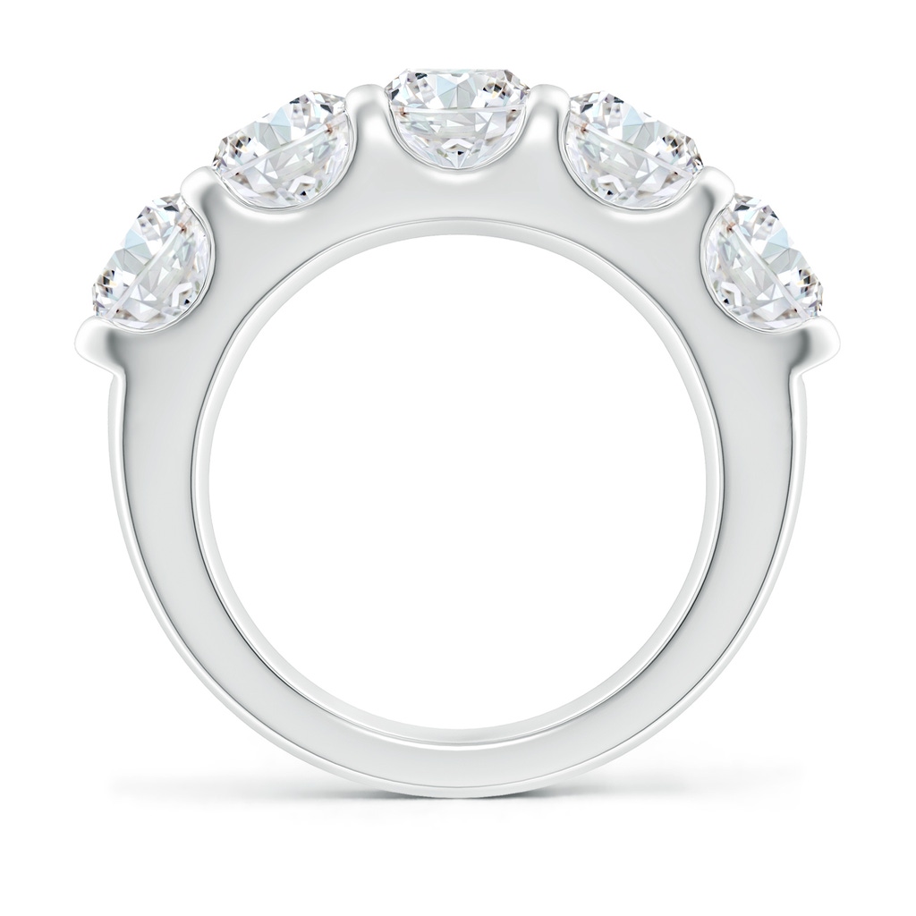 6mm GVS2 Shared Prong Set Half Eternity Diamond Wedding Band in P950 Platinum - side 199