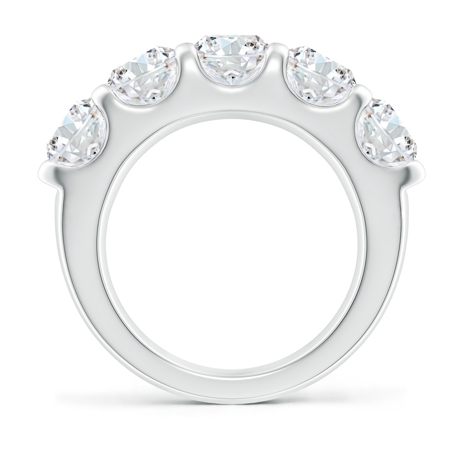 6mm GVS2 Shared Prong Set Half Eternity Diamond Wedding Band in P950 Platinum side 199