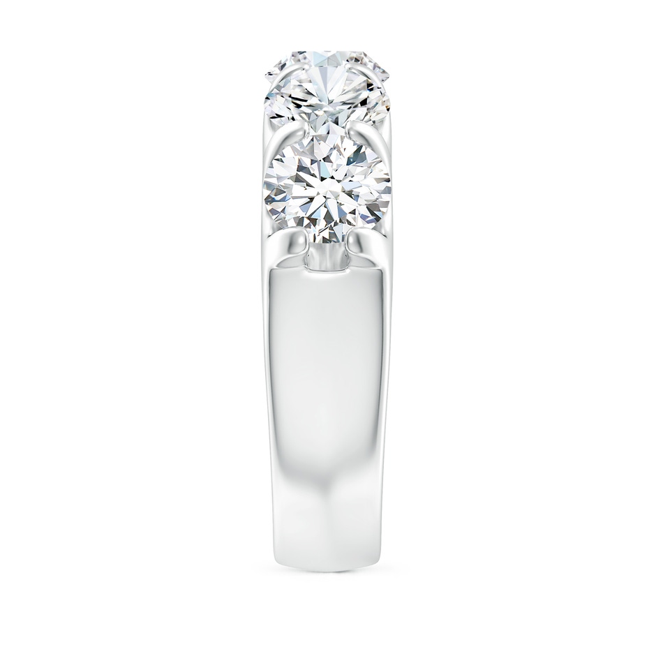 6mm GVS2 Shared Prong Set Half Eternity Diamond Wedding Band in P950 Platinum side 299