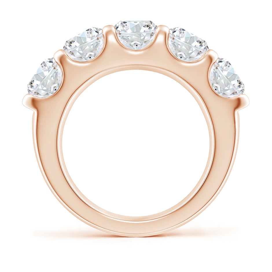 6mm GVS2 Shared Prong Set Half Eternity Diamond Wedding Band in Rose Gold side 199