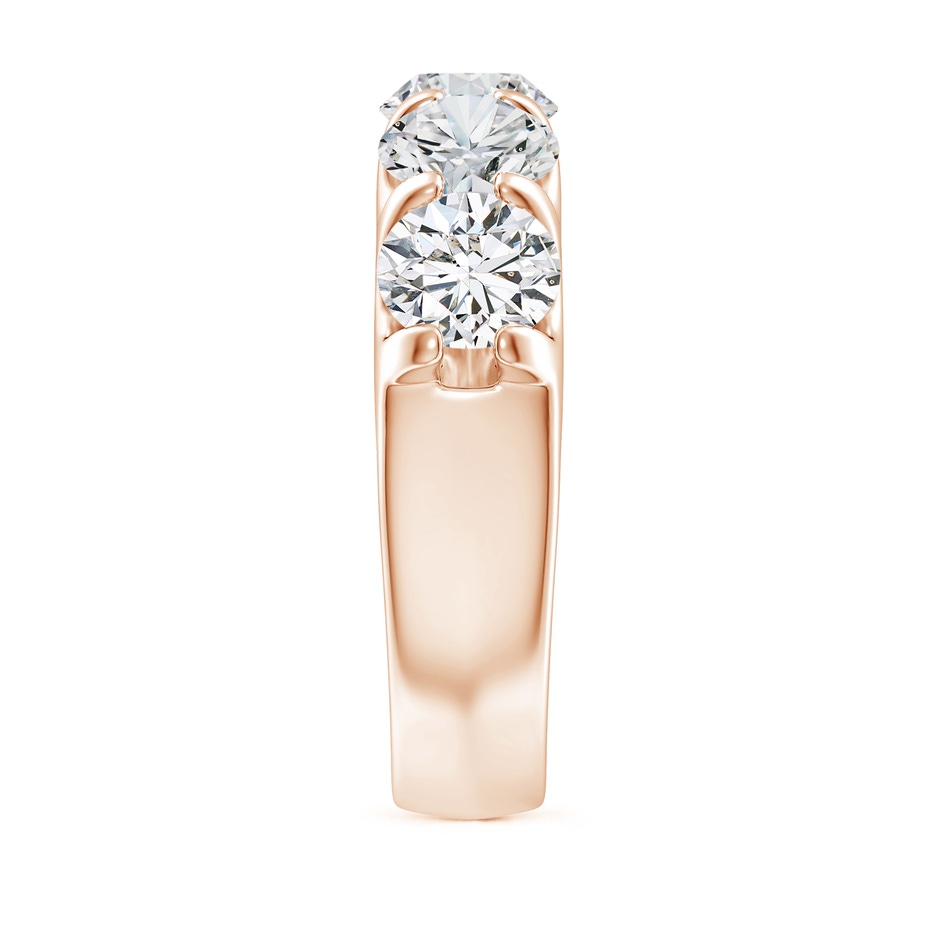 6mm HSI2 Shared Prong Set Half Eternity Diamond Wedding Band in Rose Gold side 299