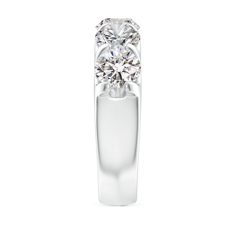 6mm IJI1I2 Shared Prong Set Half Eternity Diamond Wedding Band in P950 Platinum side 299