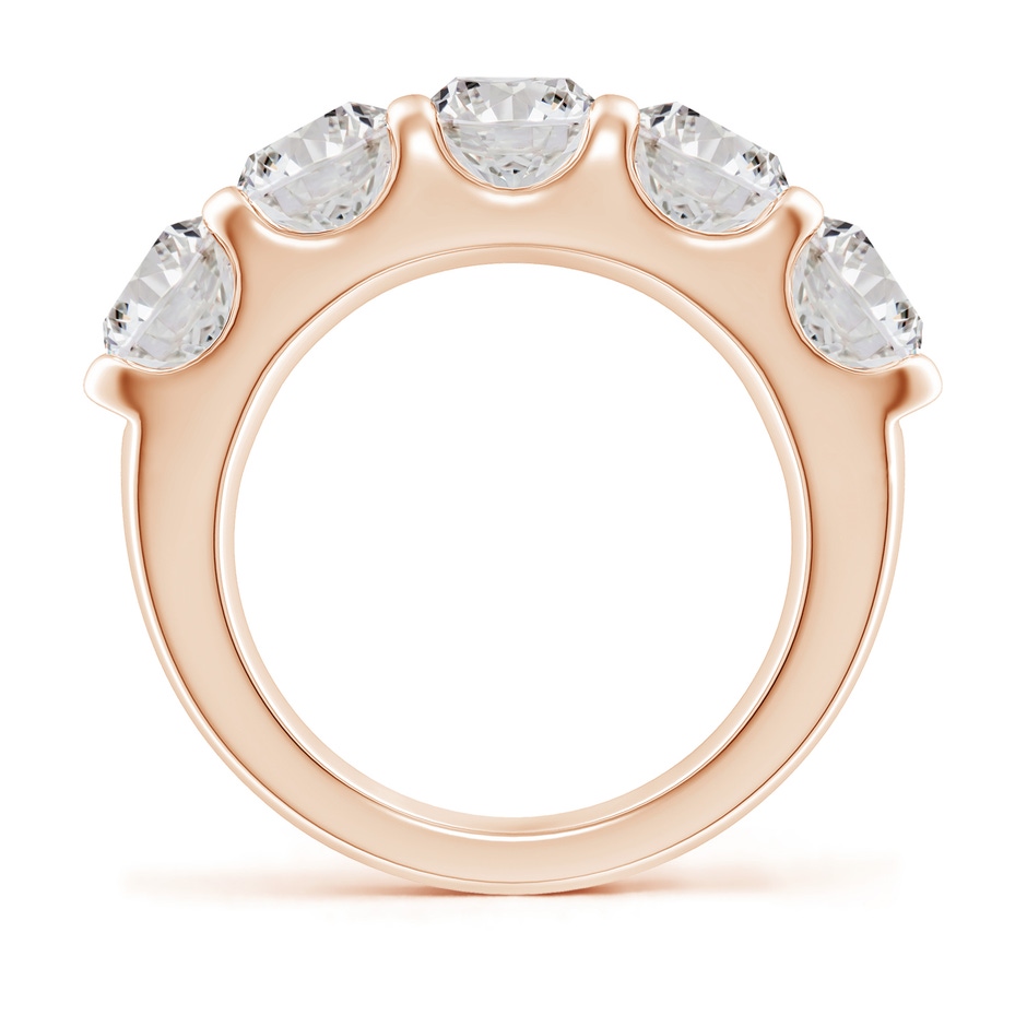 6mm IJI1I2 Shared Prong Set Half Eternity Diamond Wedding Band in Rose Gold side 199