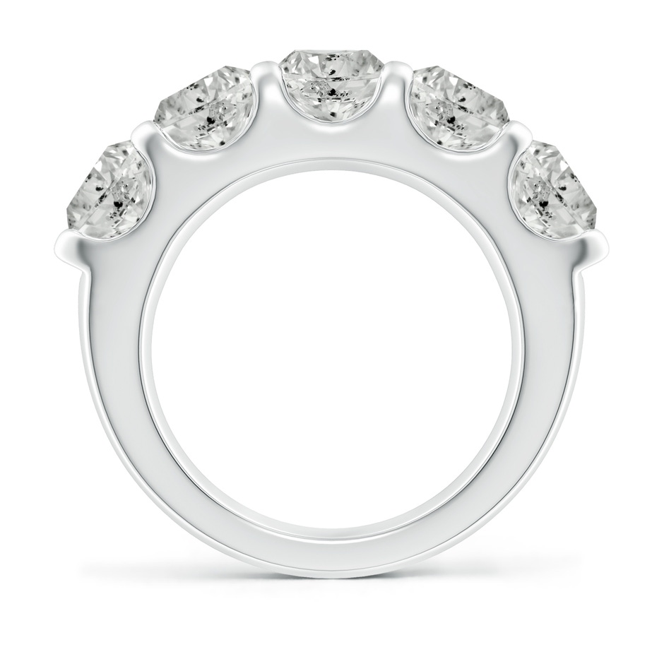 6mm KI3 Shared Prong Set Half Eternity Diamond Wedding Band in P950 Platinum side 199