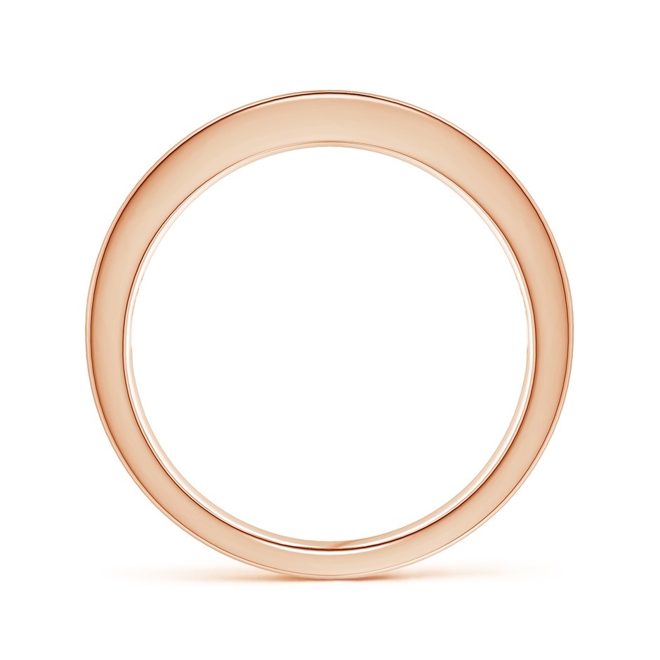 2mm AAA Channel Set Princess Blue Diamond Half Eternity Band in Rose Gold side-1