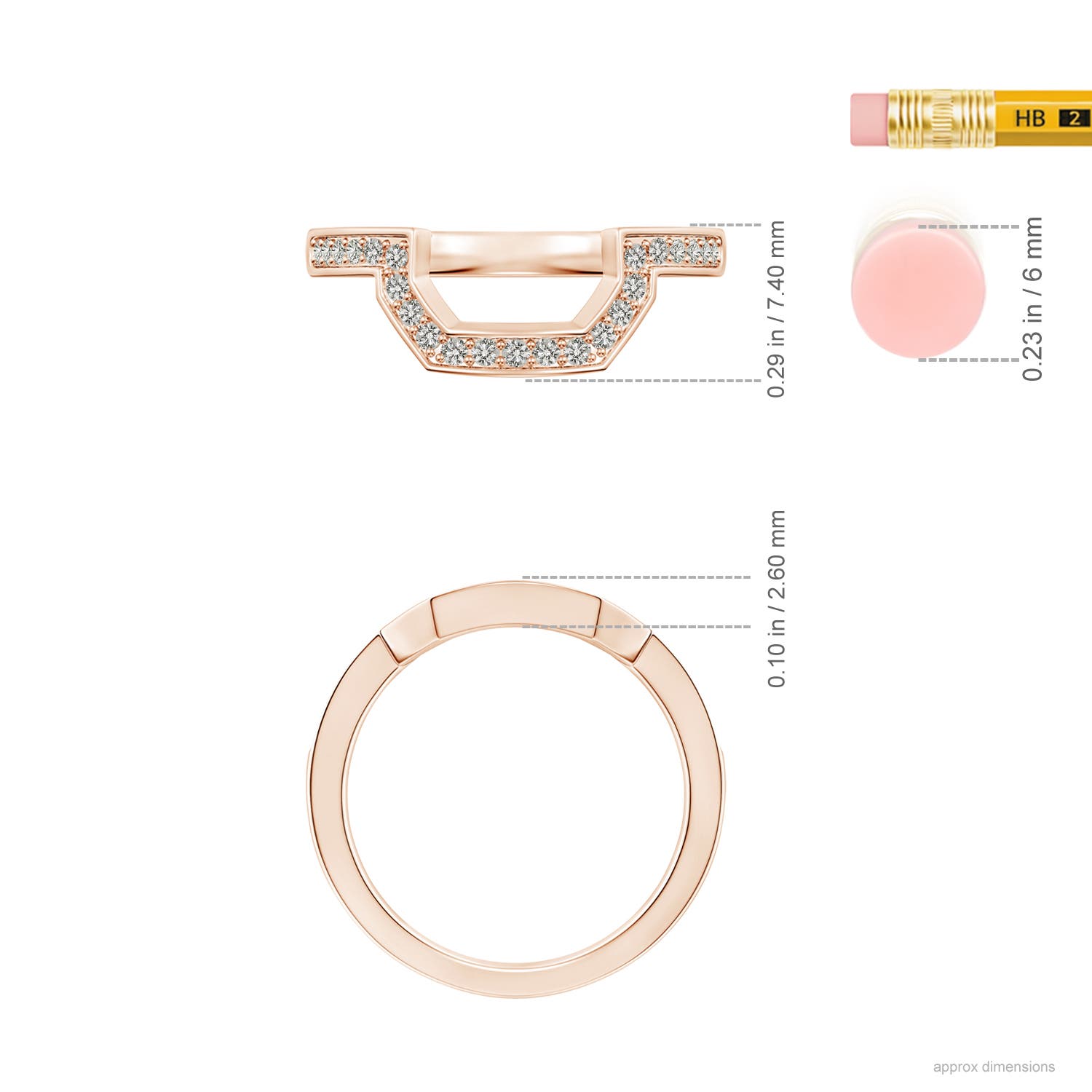 J I2 / 0.23 CT / 14 KT Rose Gold