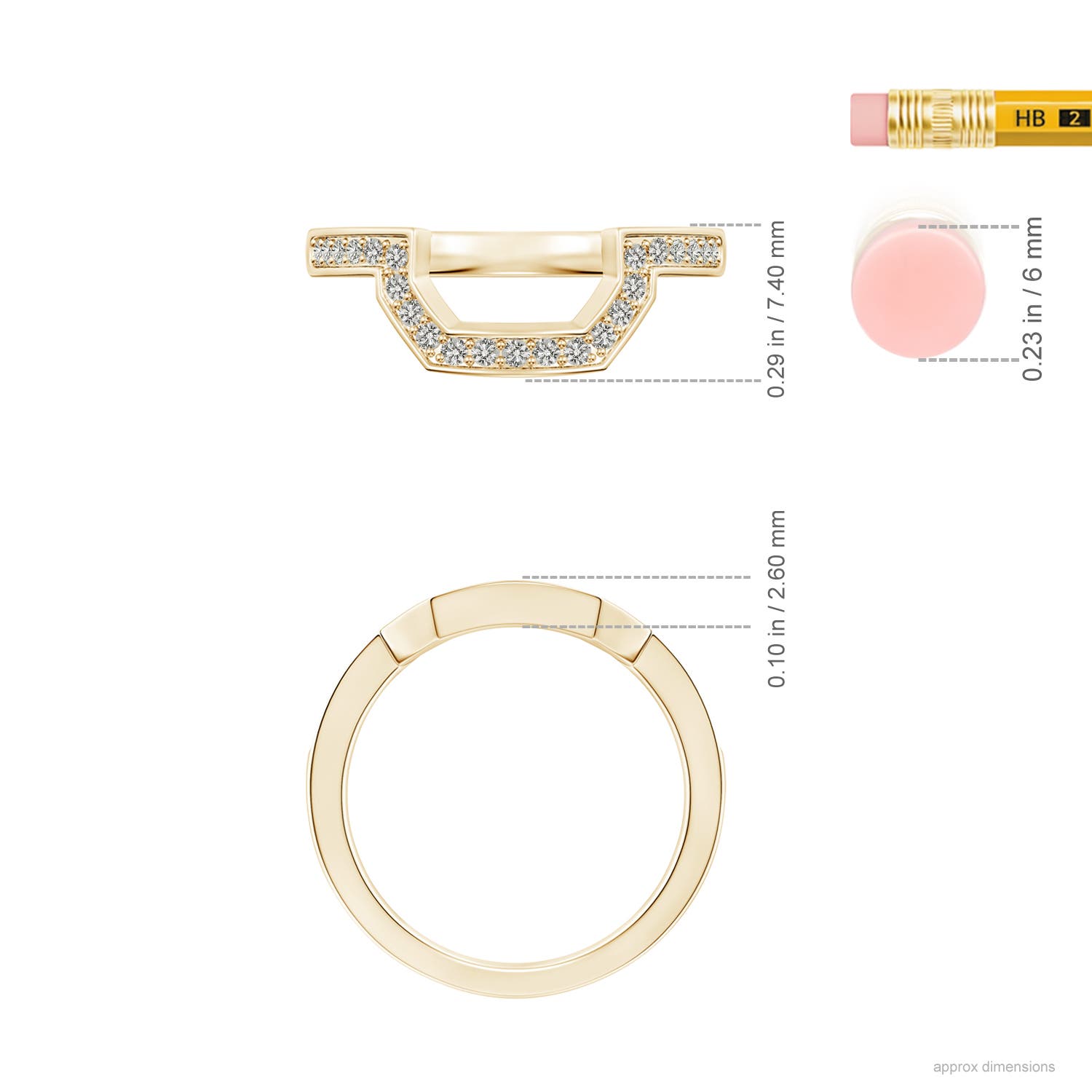 J I2 / 0.23 CT / 14 KT Yellow Gold