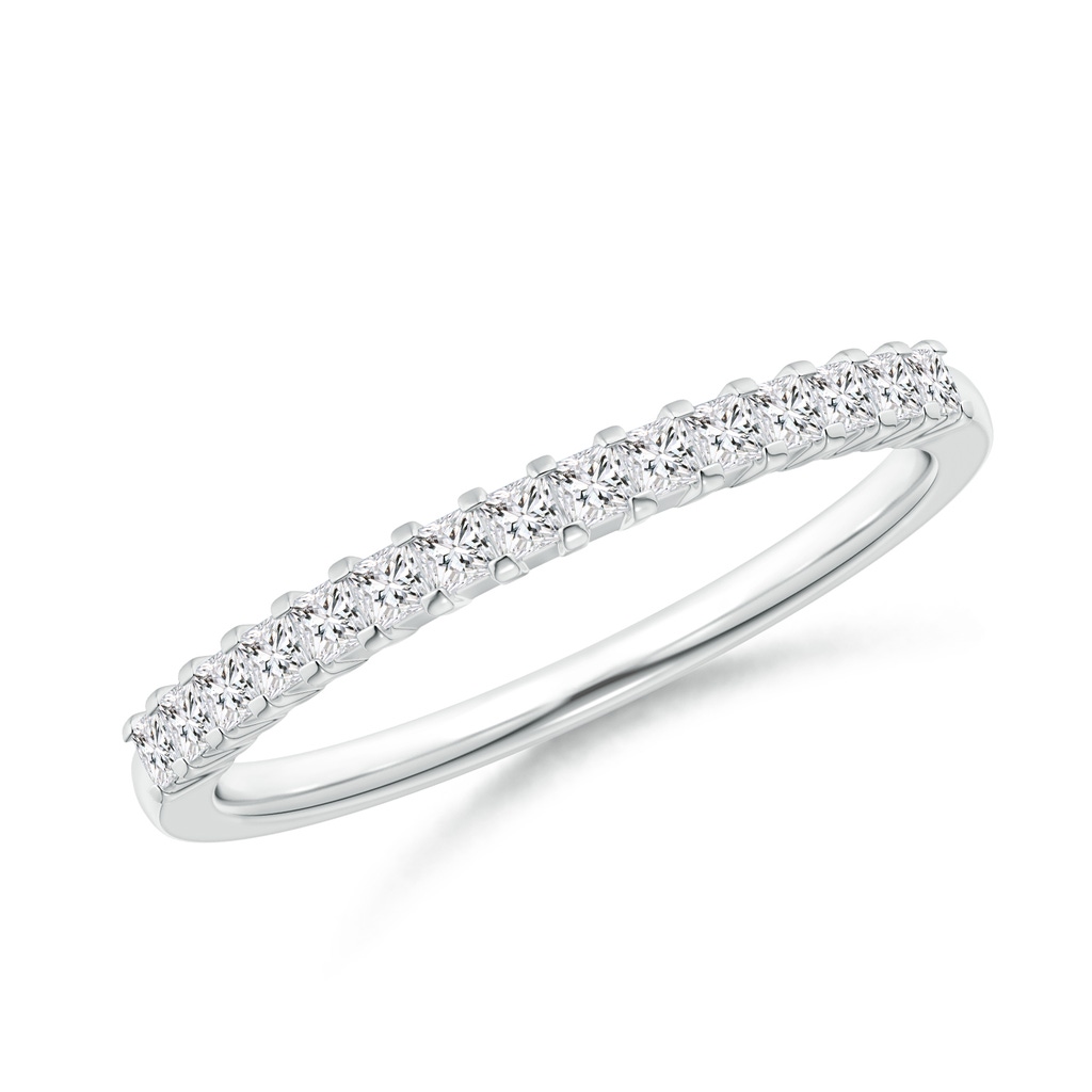 1.5mm HSI2 Princess Diamond Semi Eternity Classic Wedding Band in P950 Platinum