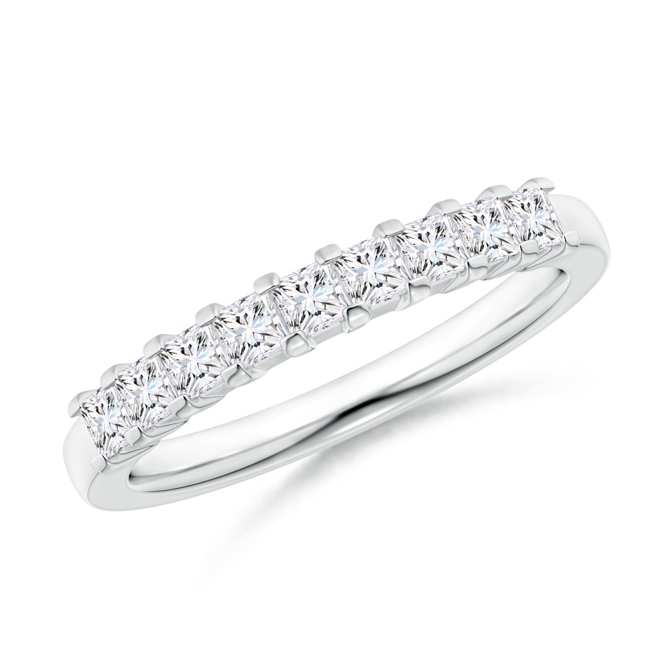 2.2mm GVS2 Princess Diamond Semi Eternity Classic Wedding Band in White Gold 