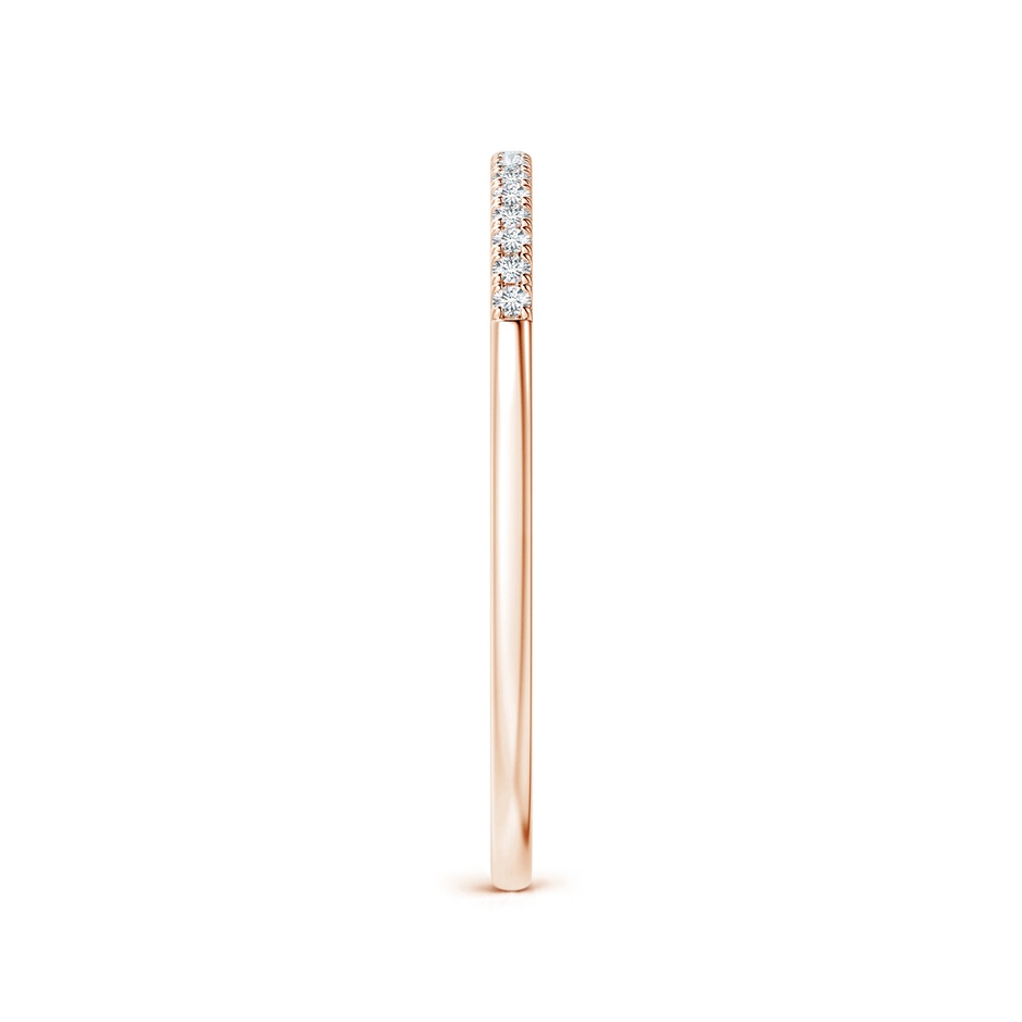 1.1mm GVS2 Fishtail Set Diamond Semi Eternity Wedding Band for Her in 9K Rose Gold side-2