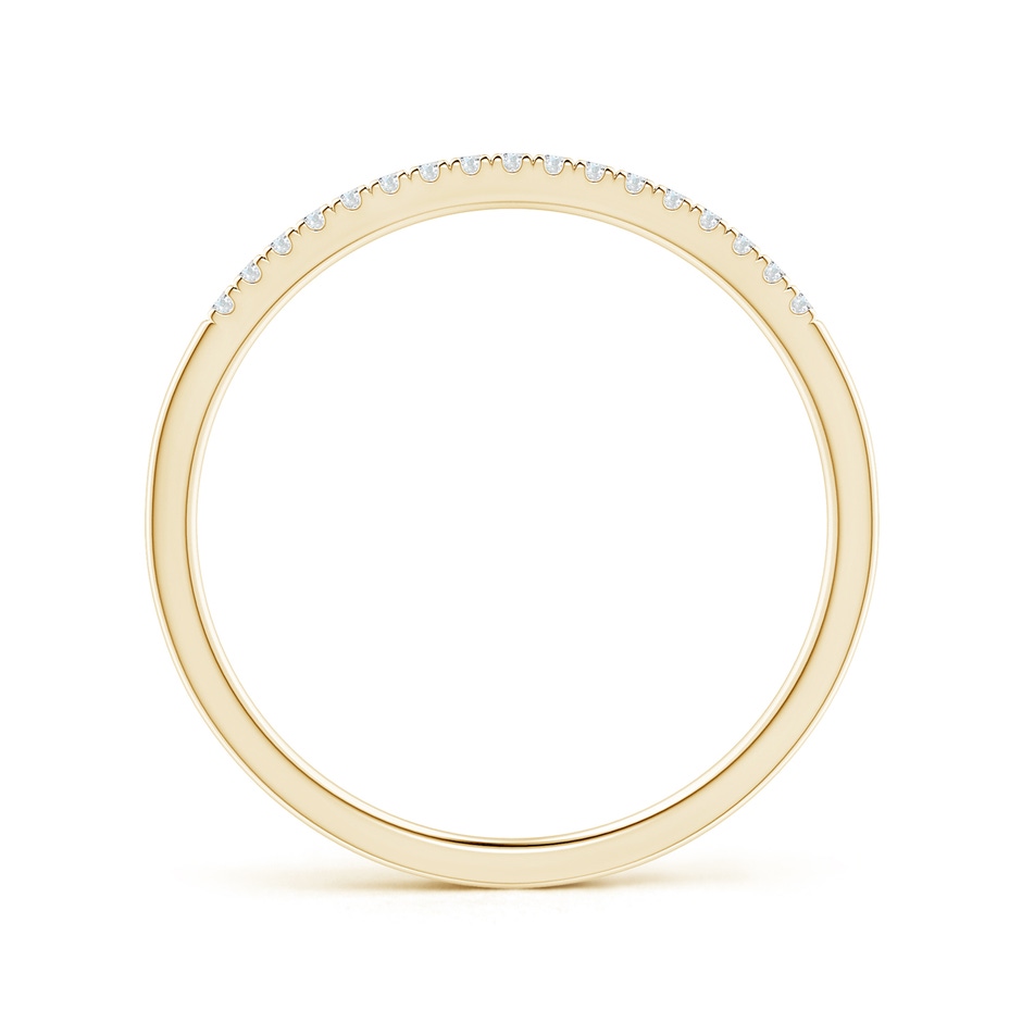 1.1mm GVS2 Fishtail Set Diamond Semi Eternity Wedding Band for Her in 9K Yellow Gold side-1