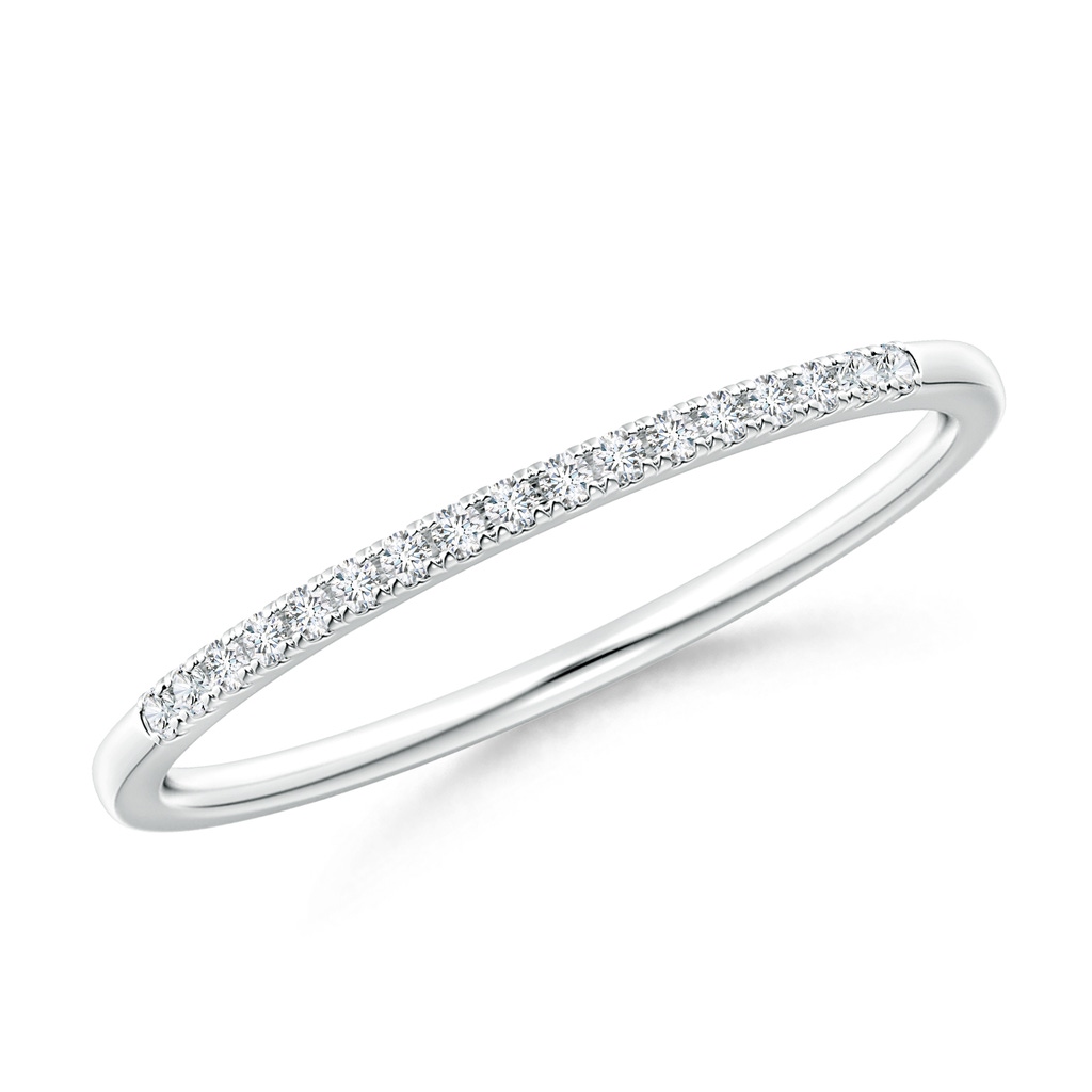 1.1mm GVS2 Fishtail Set Diamond Semi Eternity Wedding Band for Her in P950 Platinum