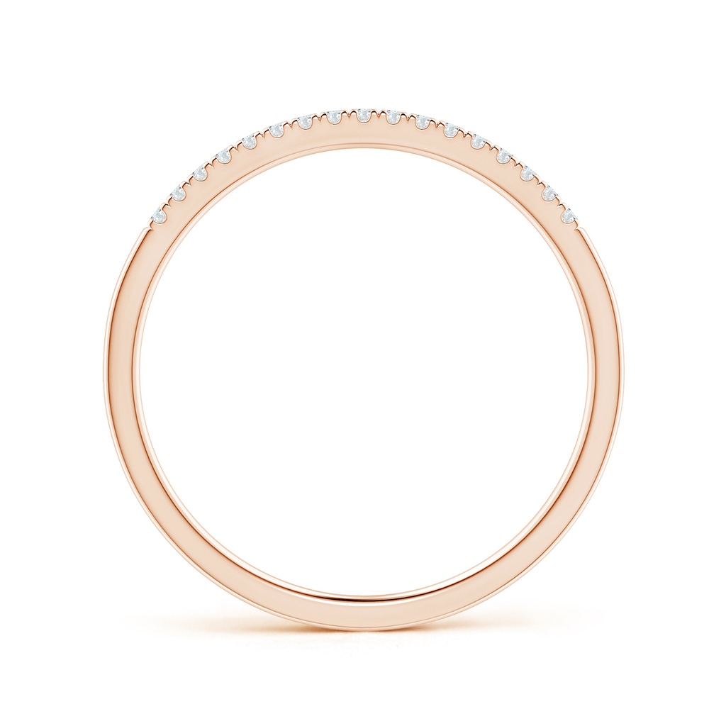 1.1mm GVS2 Fishtail Set Diamond Semi Eternity Wedding Band for Her in Rose Gold - side_1