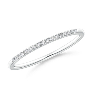 1.1mm HSI2 Fishtail Set Diamond Semi Eternity Wedding Band for Her in White Gold