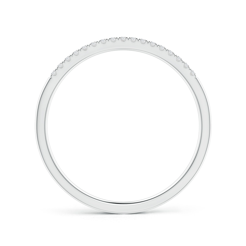 1.1mm HSI2 Fishtail Set Diamond Semi Eternity Wedding Band for Her in White Gold Side-1