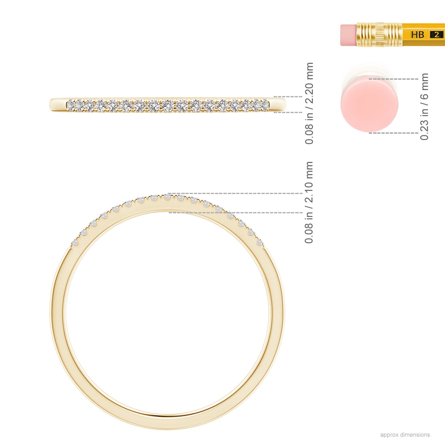 I-J, I1-I2 / 0.12 CT / 14 KT Yellow Gold